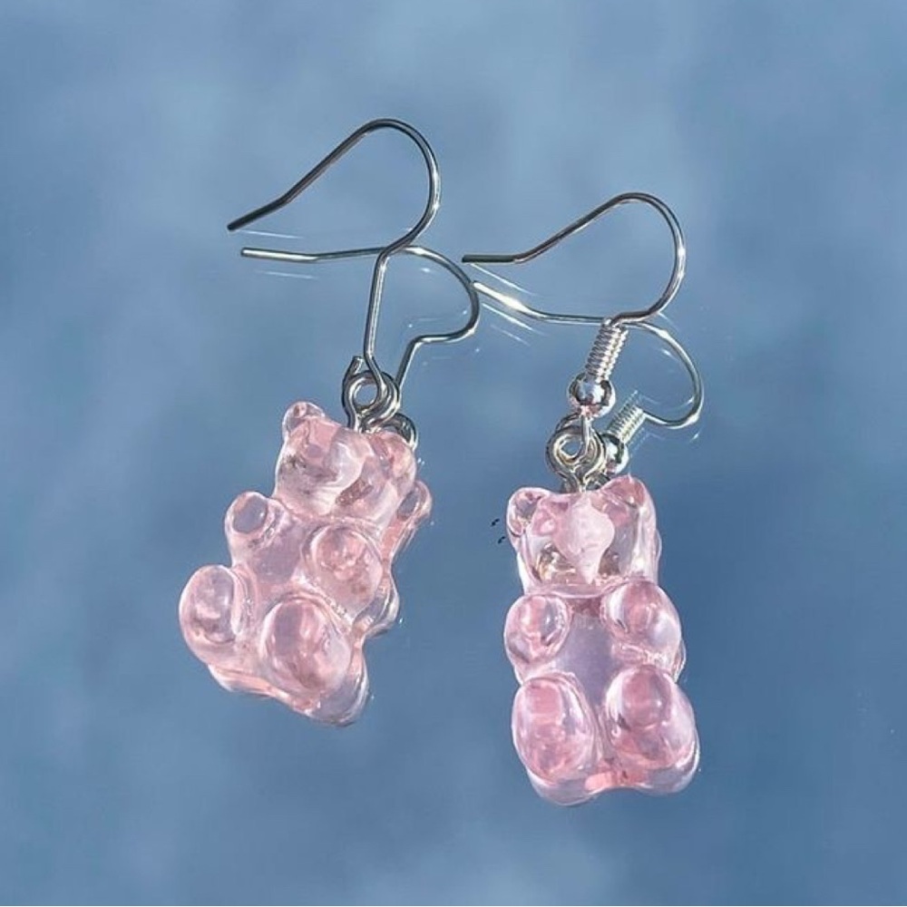 Pink Gummy Bear Earrings